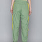 Women's Mid Rise Green Loose Tapered Fit Joggers - A65700001 View