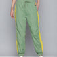 Women's Mid Rise Green Loose Tapered Fit Joggers - A657000012 View