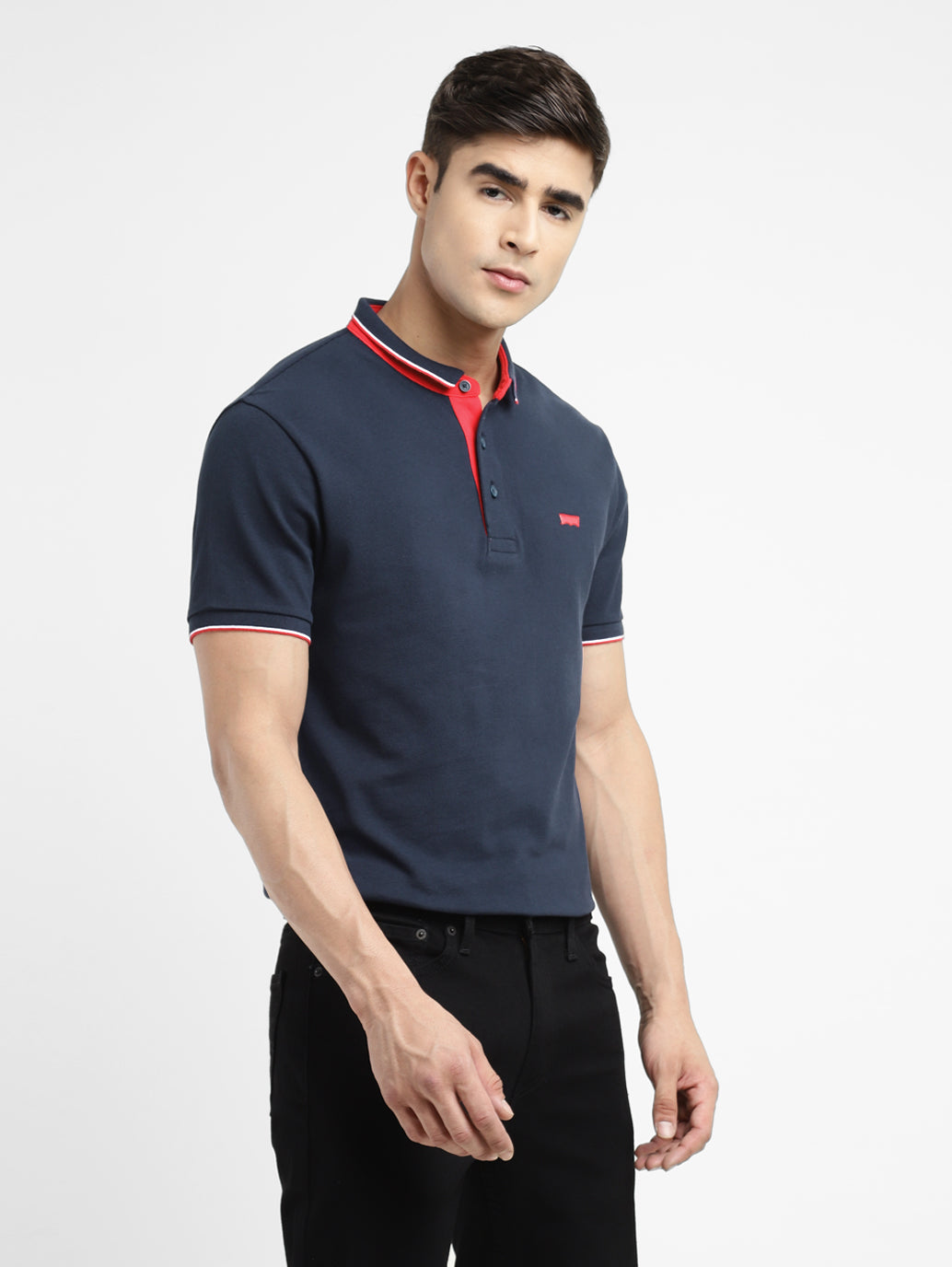 Men's Solid Polo Navy T-shirt - c07649aa-cfe0-4026-9a60-73dc4fa0018c View
