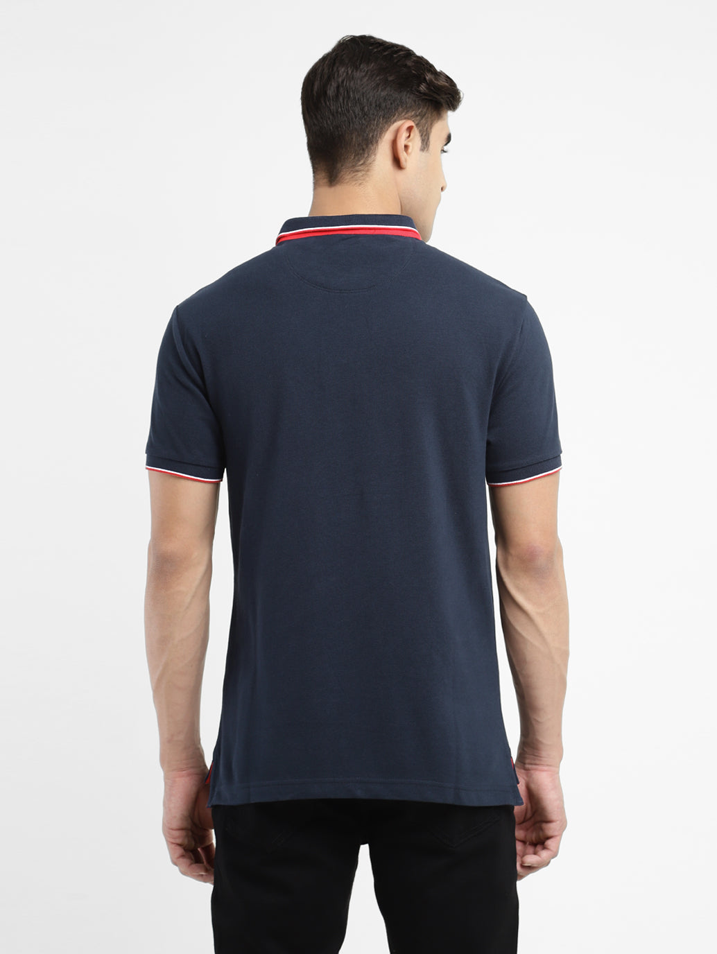 Men's Solid Polo Navy T-shirt - 80e79d6f-e44c-435e-b51d-e51e7b060e64 View