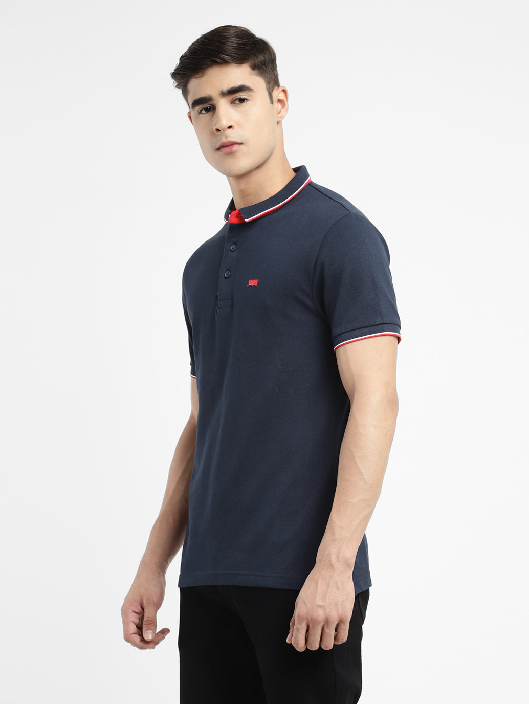 Men's Solid Polo Navy T-shirt - 73259375-5bdb-476e-8d25-039aa4349887 View