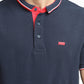 Men's Solid Polo Navy T-shirt - 377e9493-3411-4522-b99f-0c9cf502eb92 View