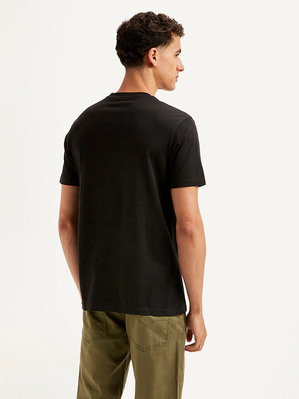 Men's Redloop Typographic Print Slim Fit T-shirt - Back View