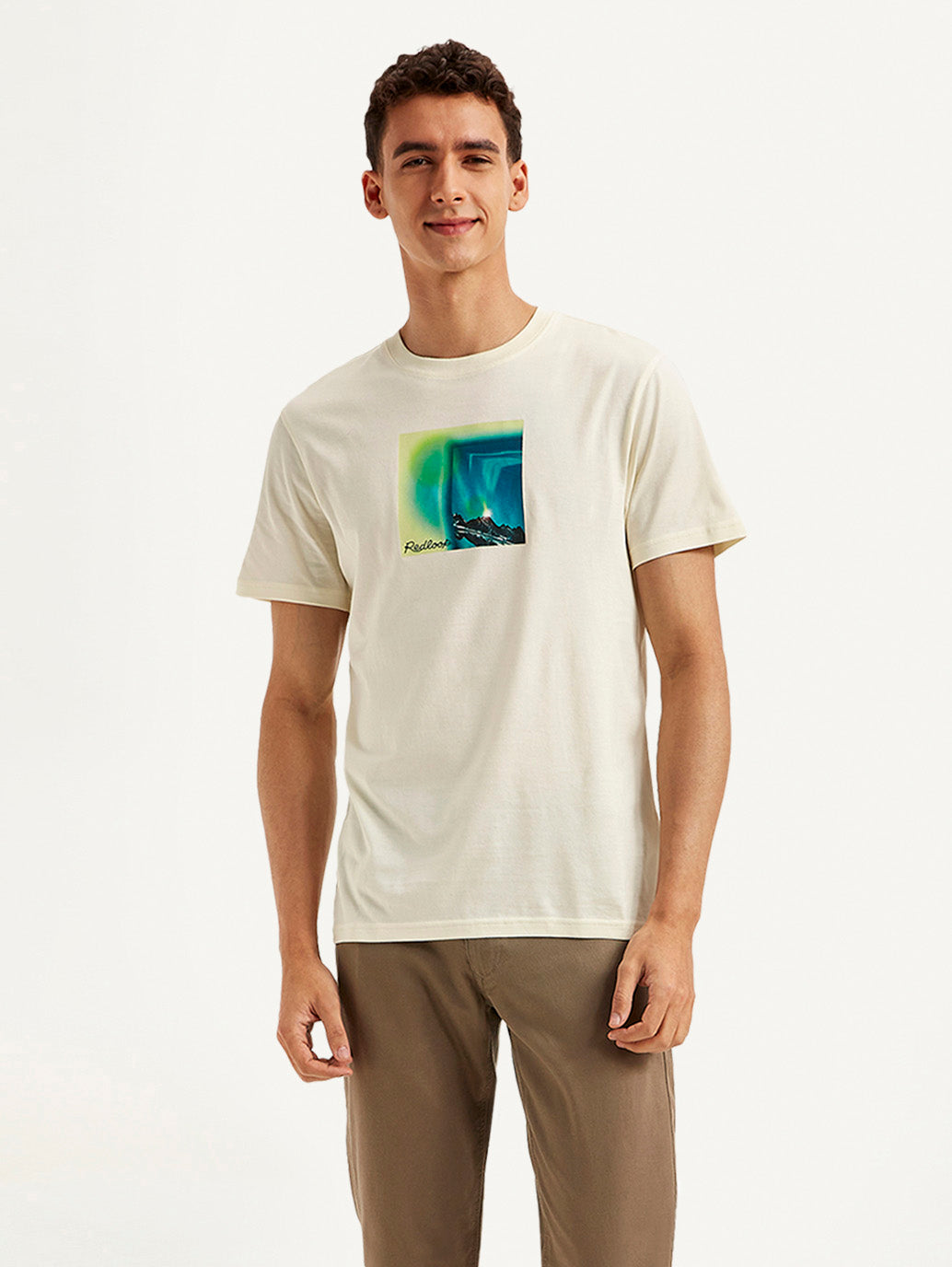 Men's Redloop Graphic Print Slim Fit T-shirt - Front View