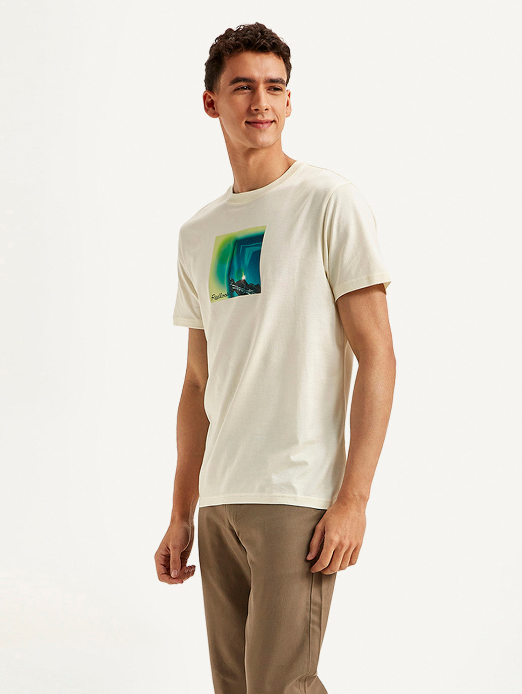 Men's Redloop Graphic Print Slim Fit T-shirt - Side View