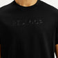 Men's Redloop Typography Black Slim Fit T-shirt - Detail View