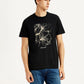 Men's Graphic Print Black Slim Fit T-shirt - Styleshot View