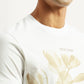 Men's Redloop Floral White Slim Fit T-shirt - Detail View