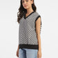 Women's V-Neck Checkered Sweater - 84b411ad-7346-48bd-abb5-62dd9c94f4cb View