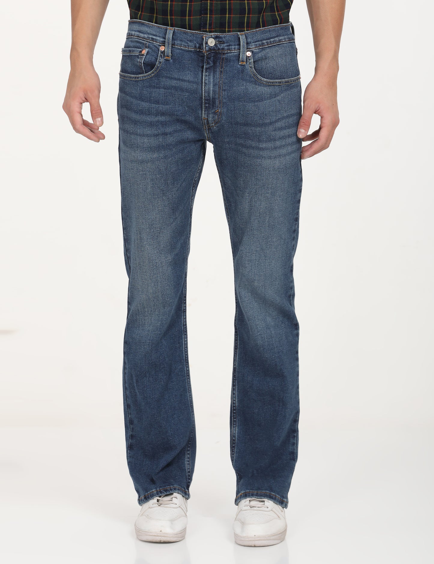 Men's 527 Indigo Bootcut Fit Mid Rise Jeans - Front View