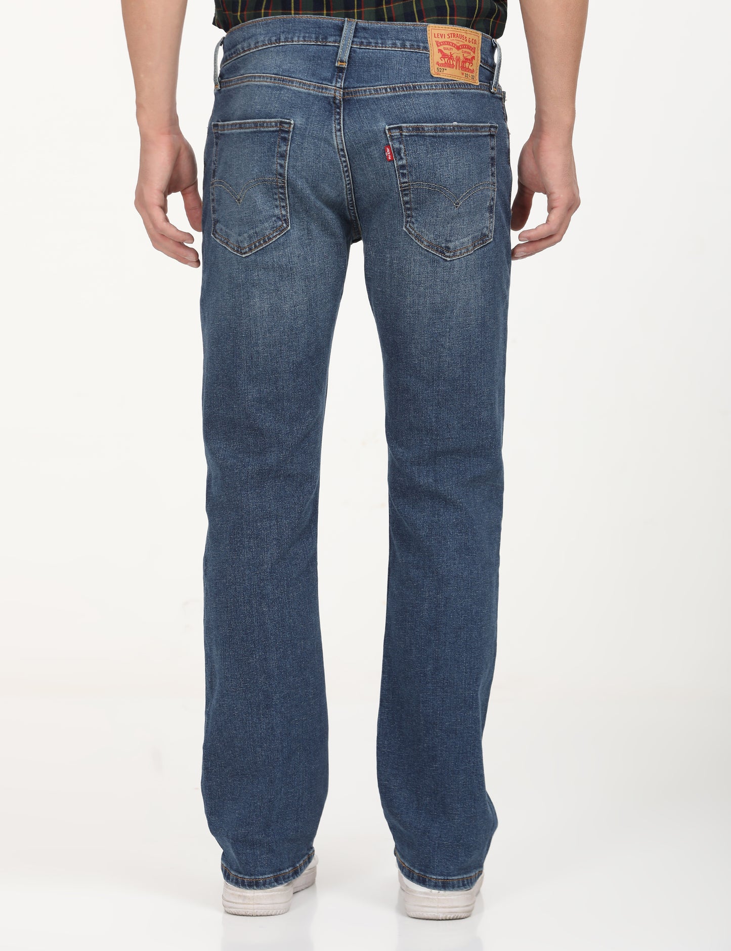 Men's 527 Indigo Bootcut Fit Mid Rise Jeans - Back View