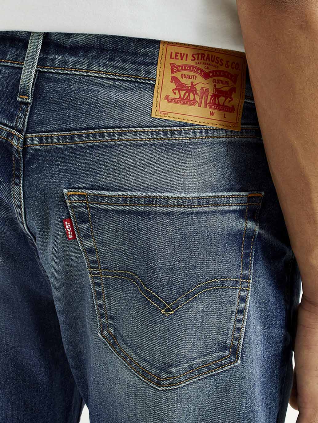 Men's 527 Med Indigo Bootcut Fit Mid Rise Kooltex Jeans - Detail View
