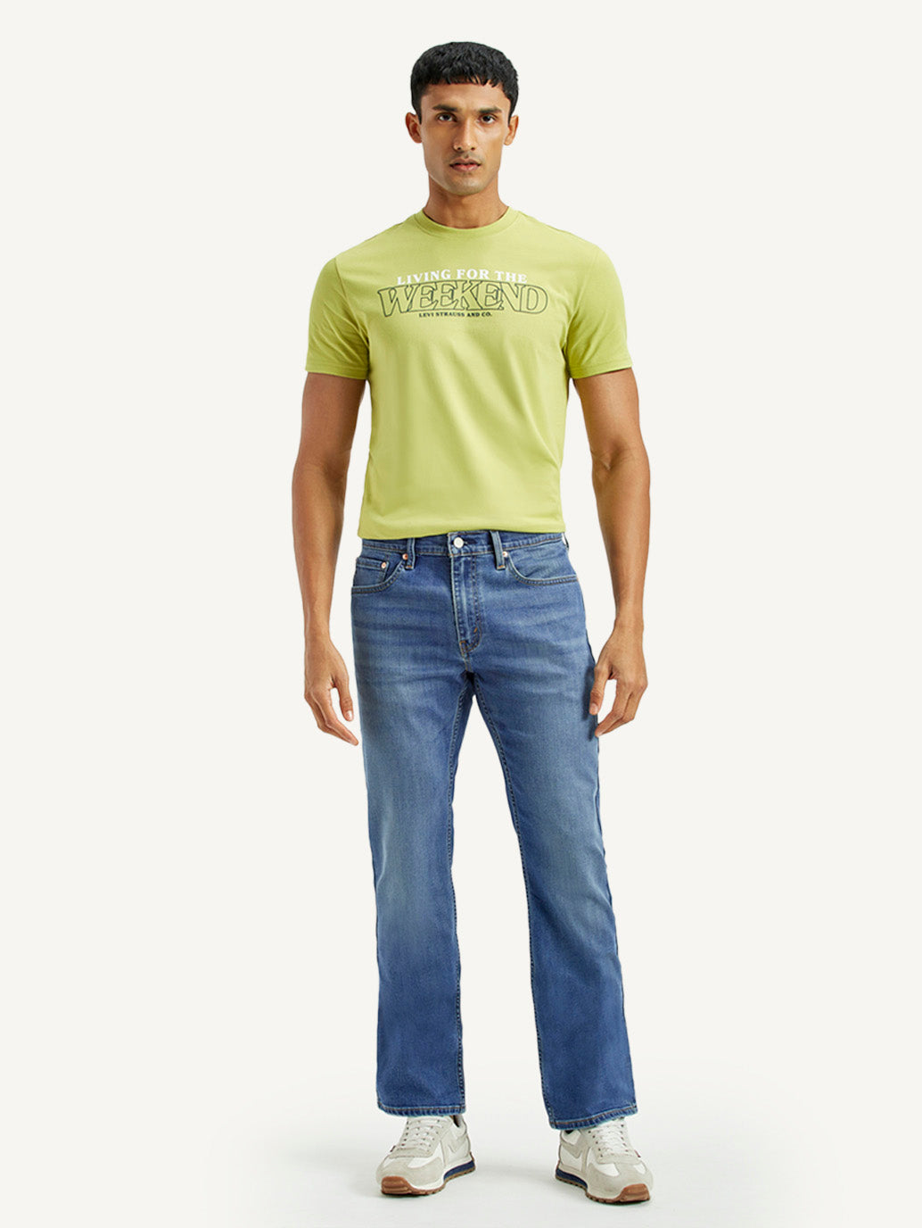Men's 527 Light Indigo Bootcut Fit Mid Rise Jeans - Front View