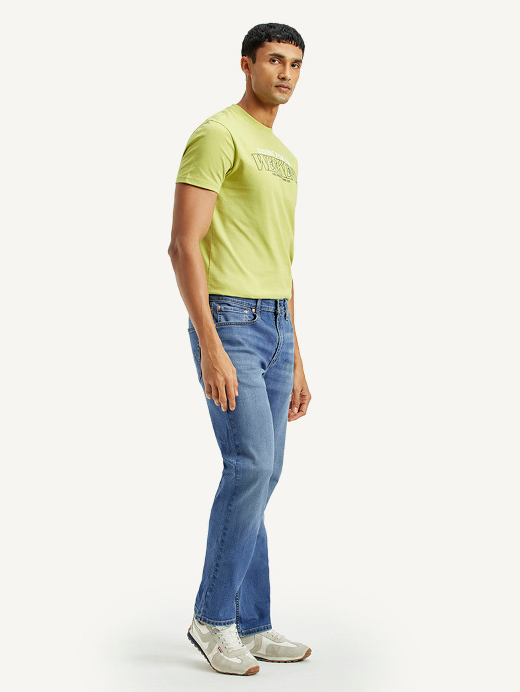 Men's 527 Light Indigo Bootcut Fit Mid Rise Jeans - Side View