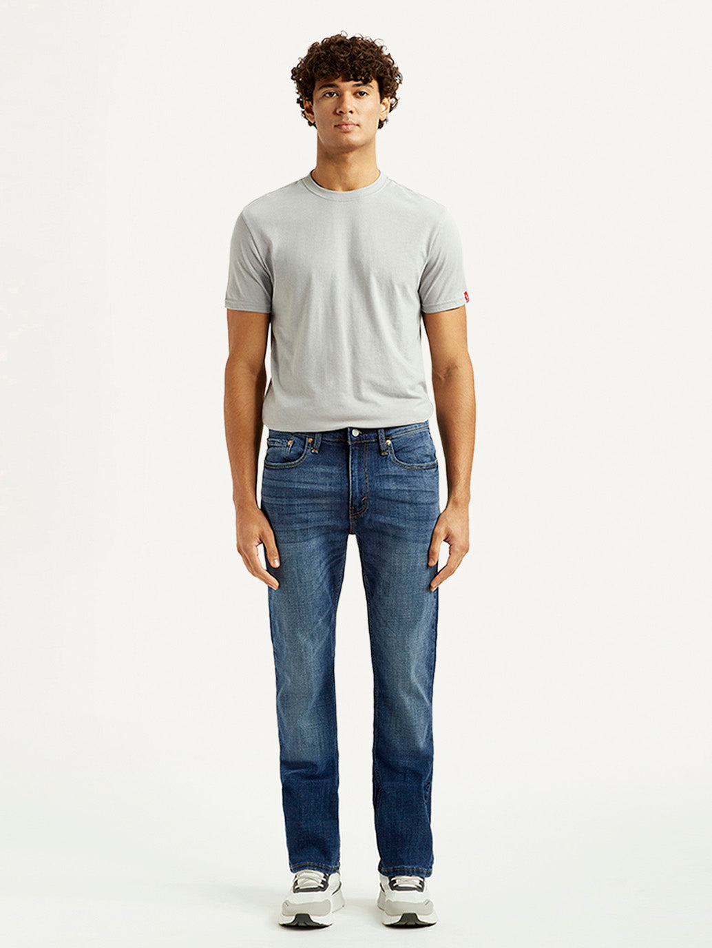 Men's 527 Blue Slim Bootcut Fit Mid Rise Jeans - Front View