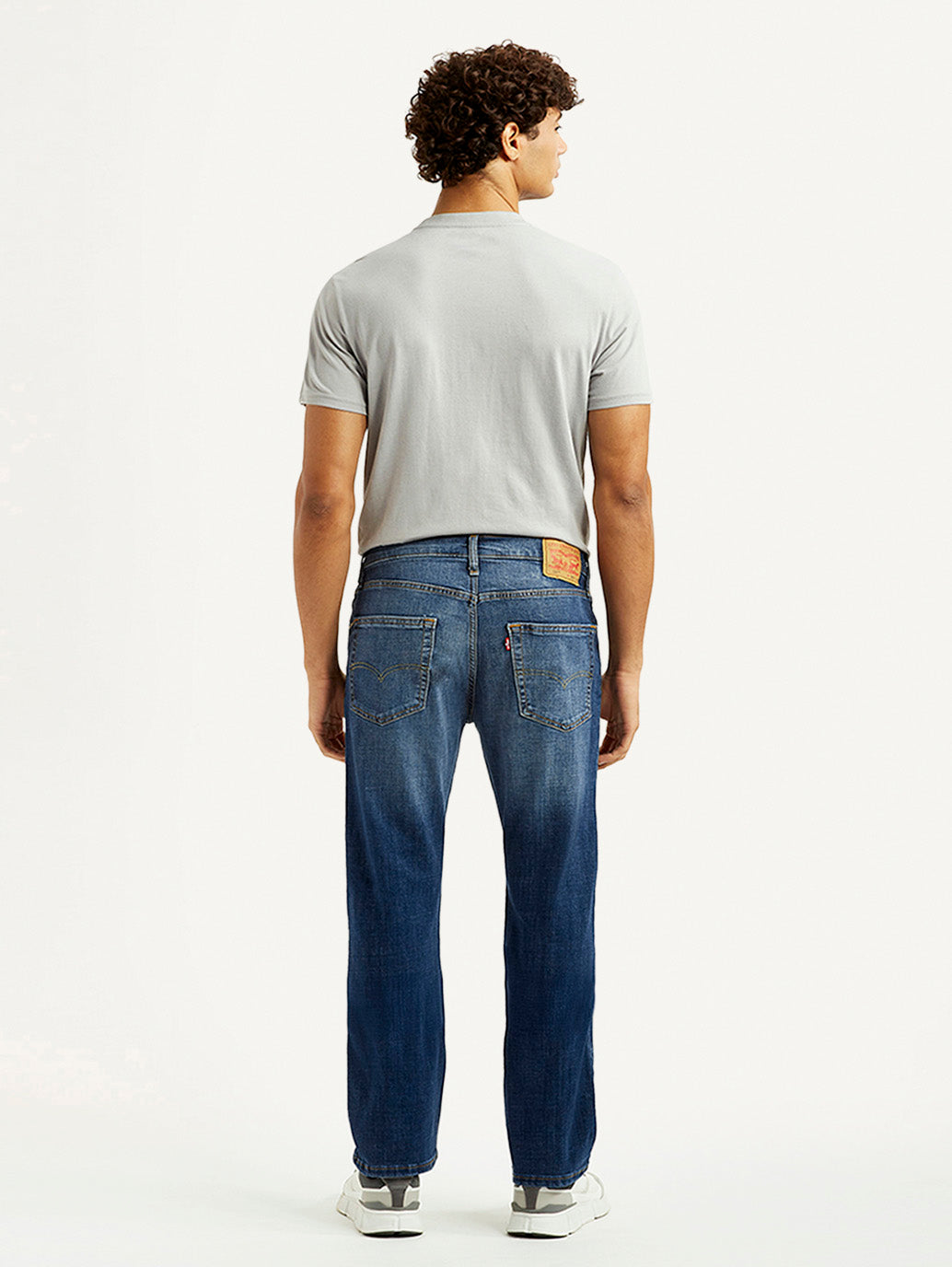 Men's 527 Blue Slim Bootcut Fit Mid Rise Jeans - Back View