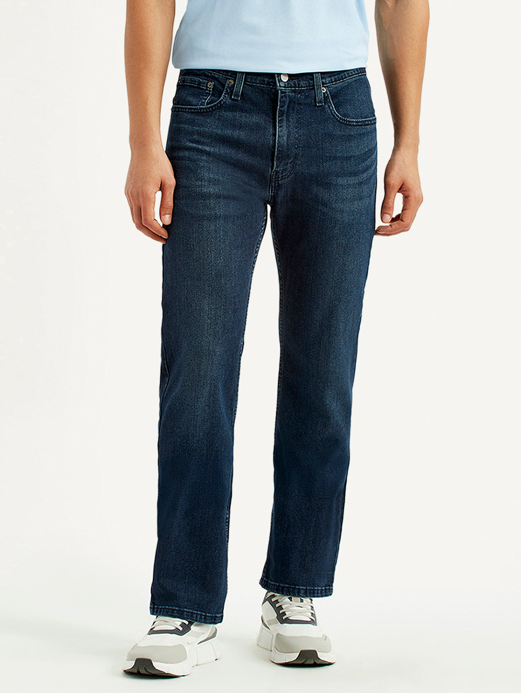 Men's 527 Dark Blue Slim Bootcut Fit Mid Rise Jeans - Front View