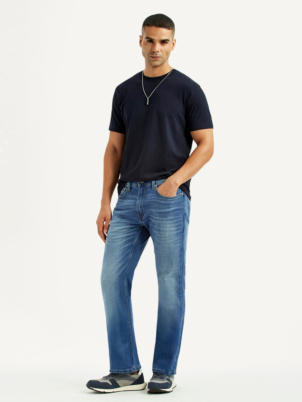 Men's 527 Light Blue Slim Bootcut Fit Mid Rise Jeans