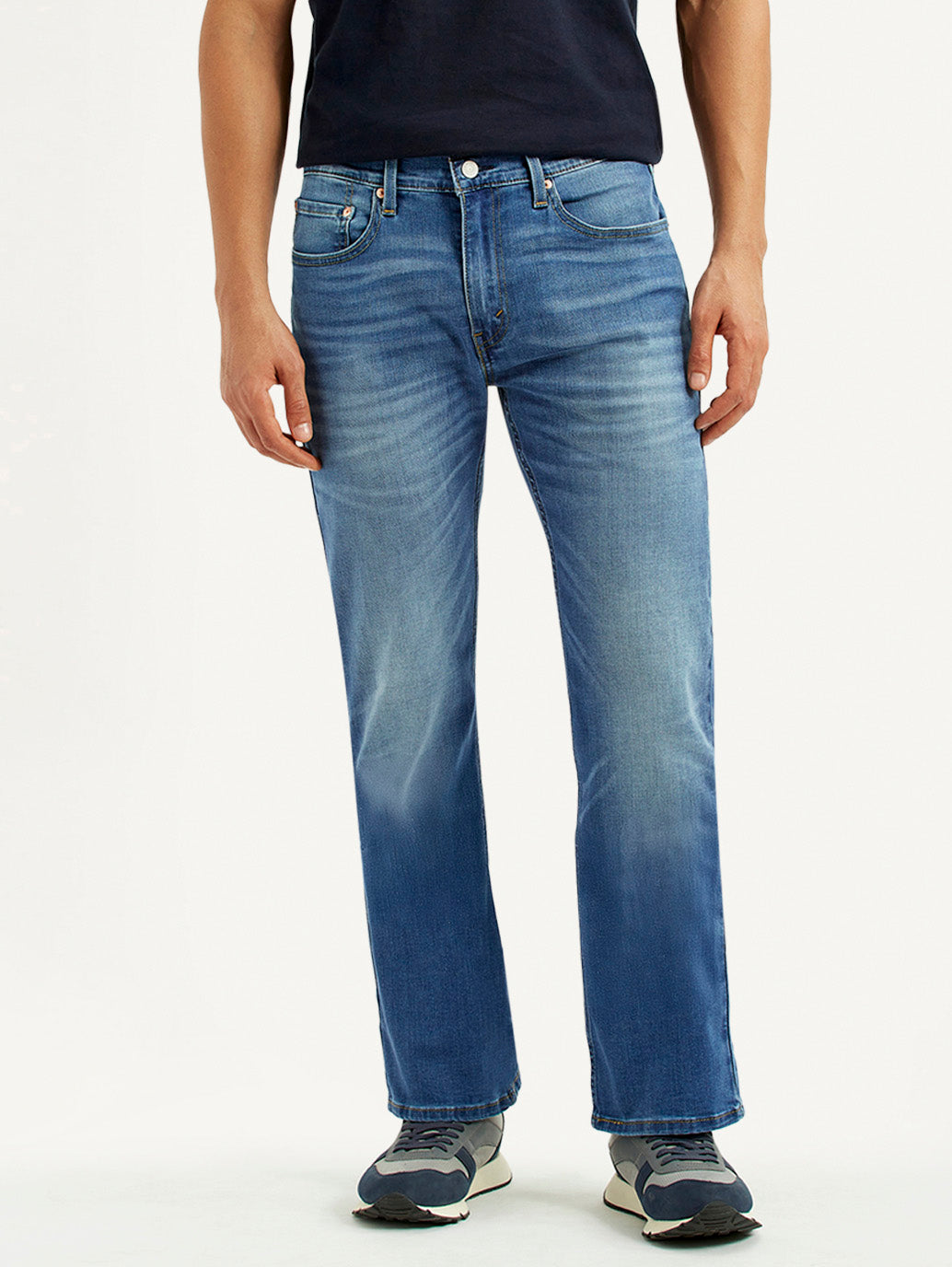 Men's 527 Light Blue Slim Bootcut Fit Mid Rise Jeans - Front View
