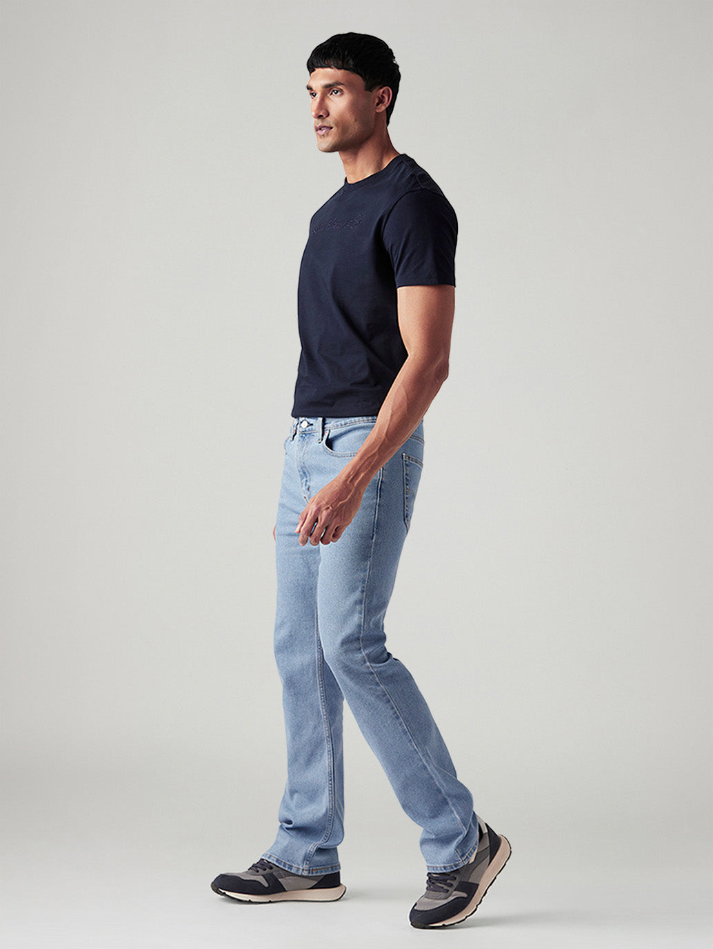 Men's 527 Light Blue Bootcut Fit Mid Rise Jeans - Side View