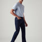 Men's 527 Dark Blue Bootcut Fit Mid Rise Jeans - Side View