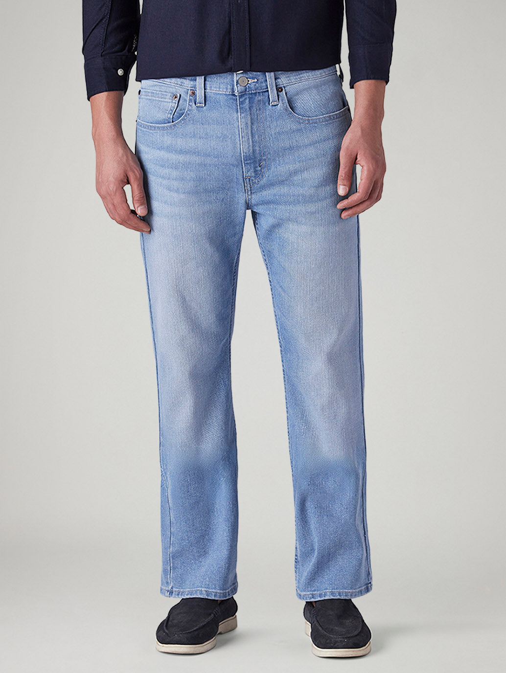 Men's 527 Light Blue Bootcut Fit Mid Rise Jeans - Front View