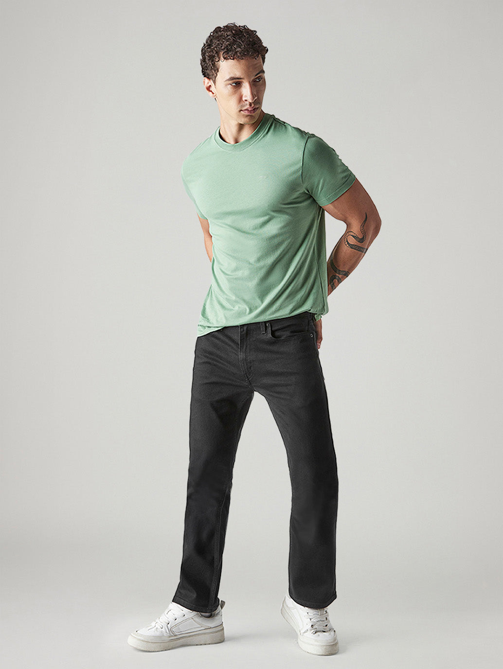 Men's 527 Charcoal Grey Bootcut Fit Mid Rise Jeans