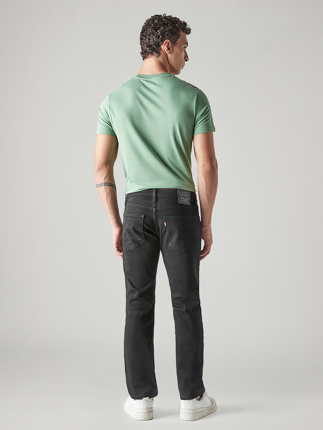 Men's 527 Charcoal Grey Bootcut Fit Mid Rise Jeans - Back View
