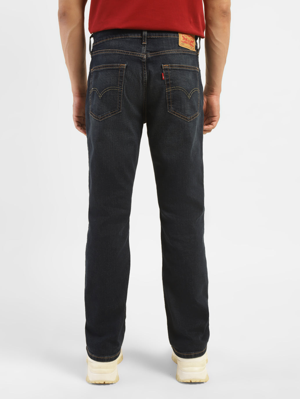 Men's 541 Blue Athletic Tapered Fit Mid Rise Jeans - Back View