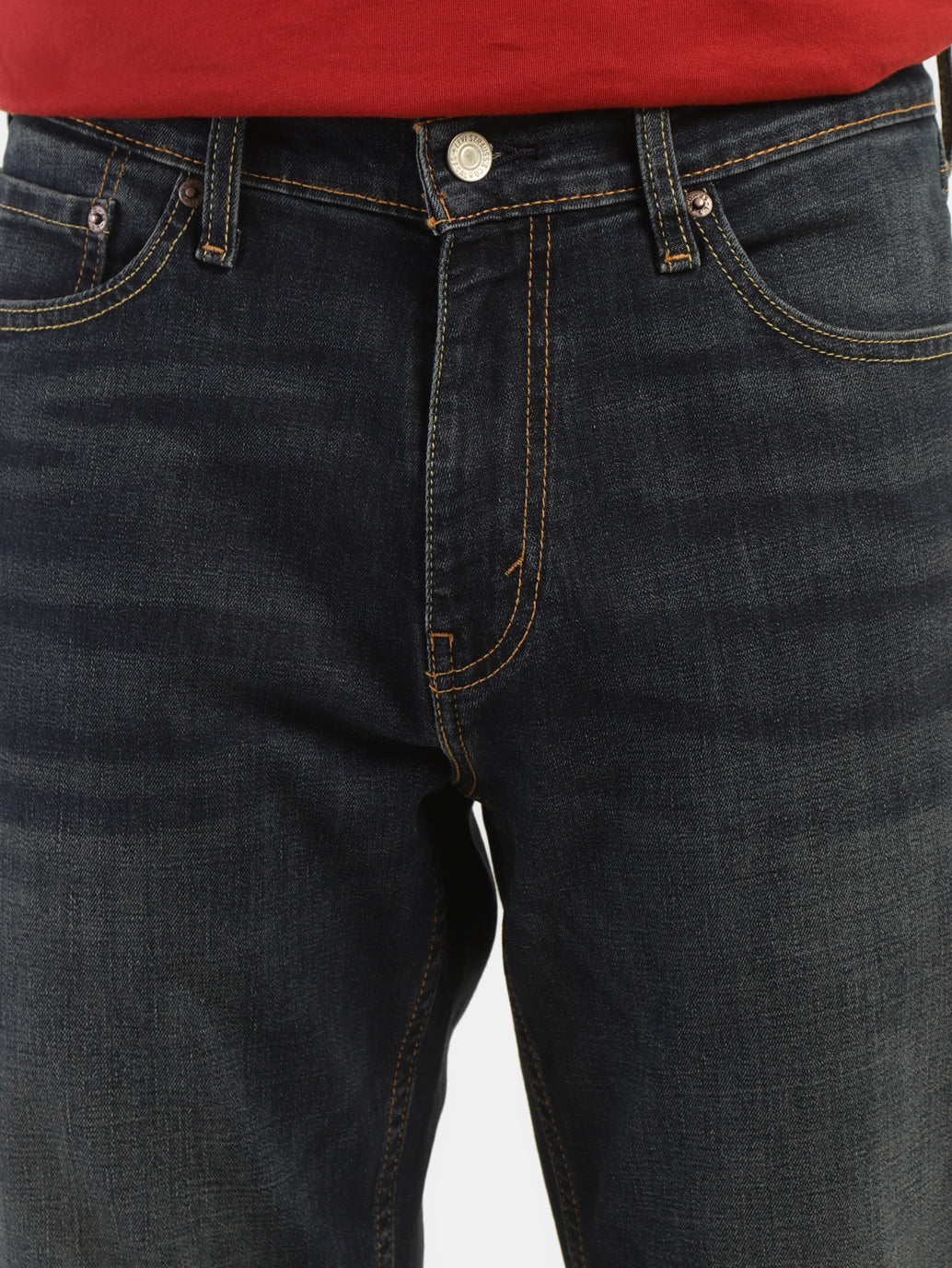 Men's 541 Blue Athletic Tapered Fit Mid Rise Jeans - Details View