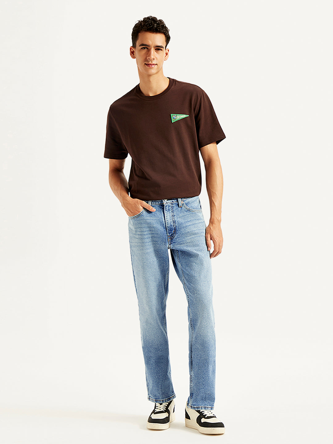 Men's 541 Blue Athletic Tapered Fit Mid Rise Jeans - Front View