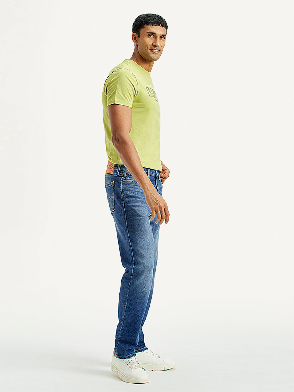 Men's 541 Indigo Athletic Tapered Fit Mid Rise Jeans - Side View