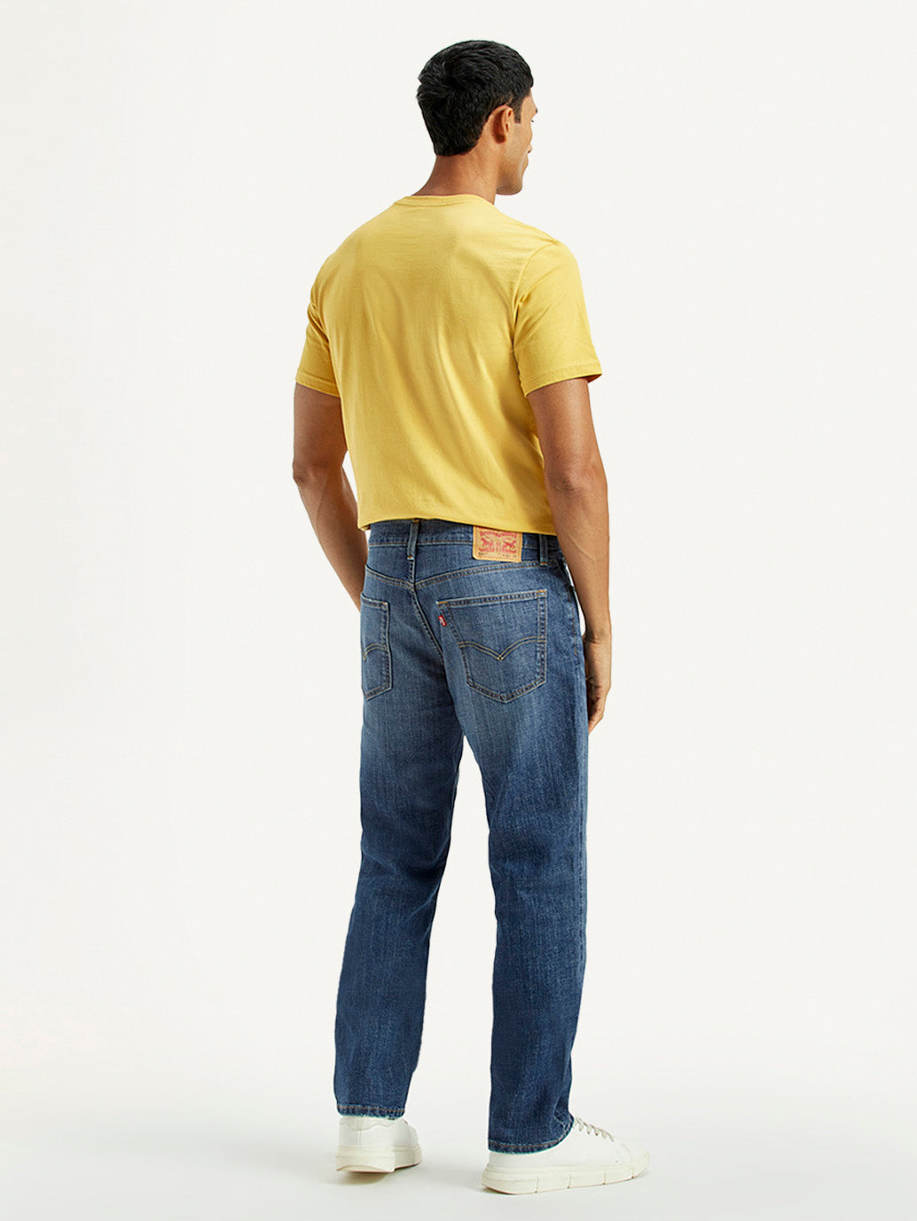 Men's 541 Med Indigo Athletic Tapered Fit Mid Rise Jeans - Back View