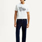 Men's 541 Navy Blue Athletic Tapered Fit Mid Rise Jeans - Front View