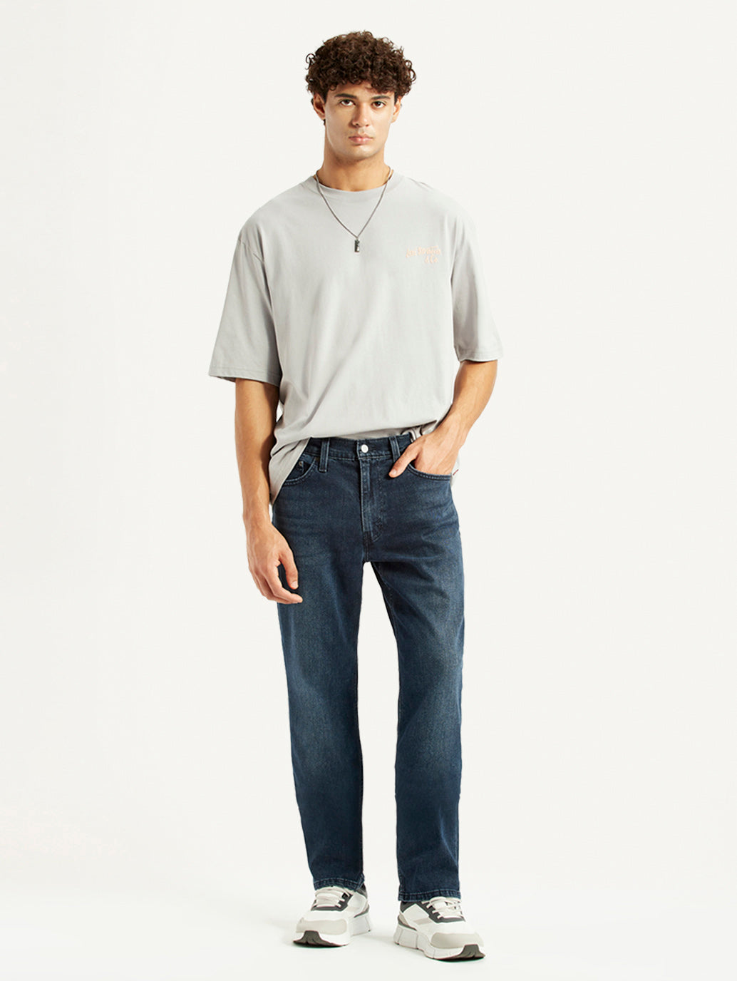 Men's 541 Dark Blue Athletic Tapered Fit Mid Rise Jeans