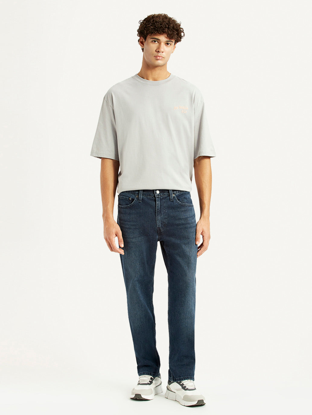 Men's 541 Dark Blue Athletic Tapered Fit Mid Rise Jeans - Front View