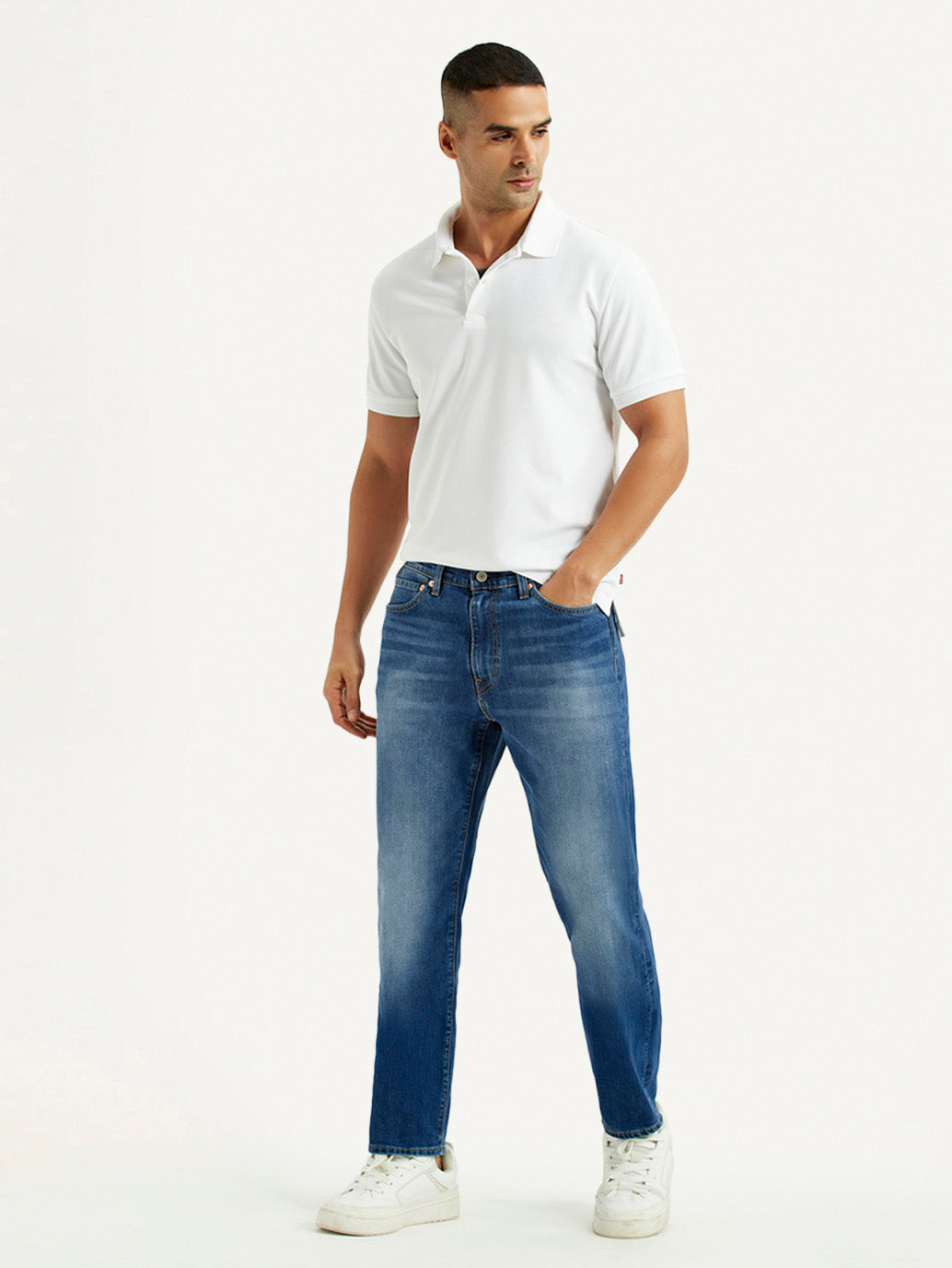 Men's 541 Blue Regular Tapered Fit Mid Rise Jeans