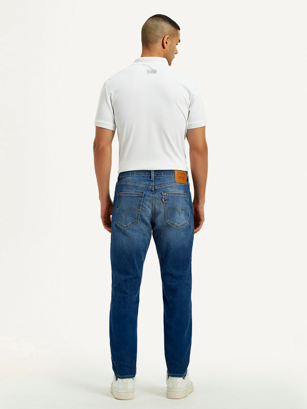 Men's 541 Blue Regular Tapered Fit Mid Rise Jeans - Back View
