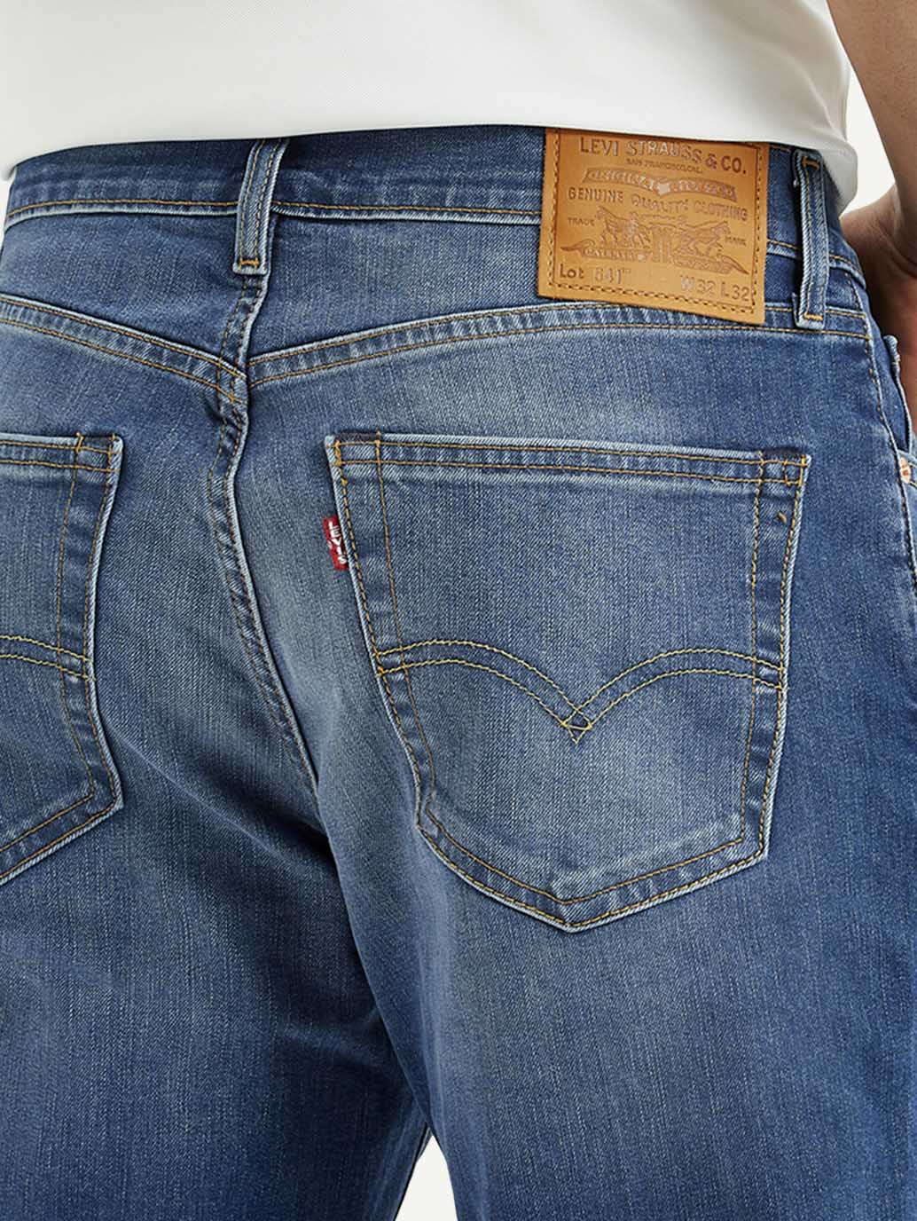 Men's 541 Blue Regular Tapered Fit Mid Rise Jeans - Detail View