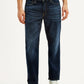Men's 541 Dark Blue Regular Tapered Fit Mid Rise Jeans - Front View