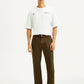 Men's 541 Brown Overdyed Athletic Tapered Fit Mid Rise Jeans - Front View