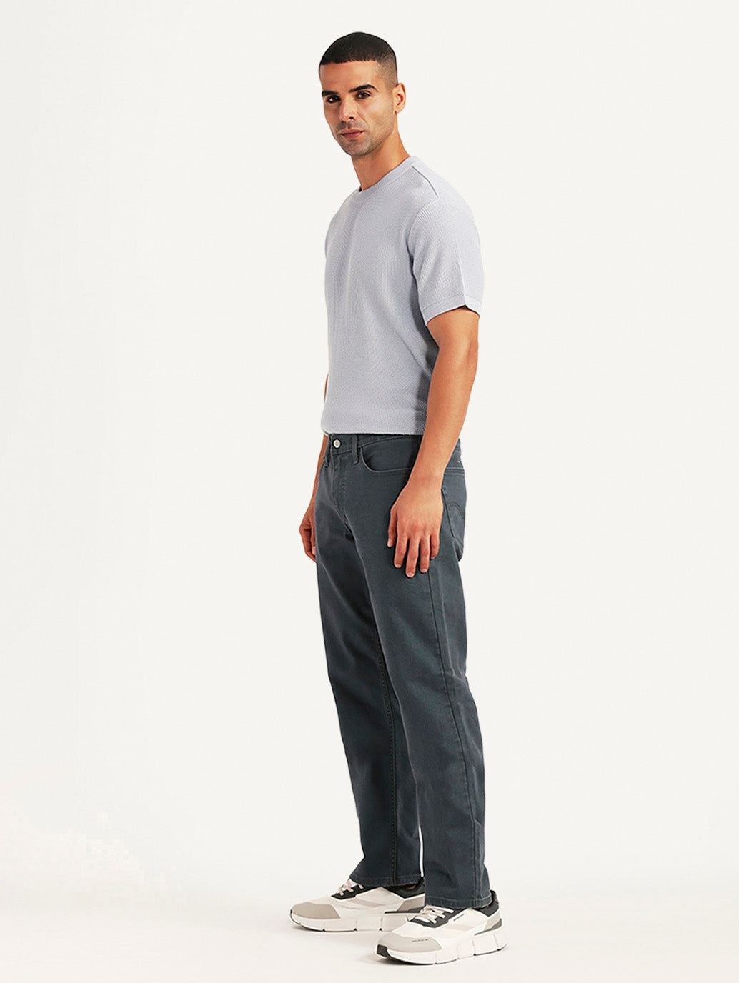 Men's 541 Grey Athletic Tapered Fit Mid Rise Jeans - Side View