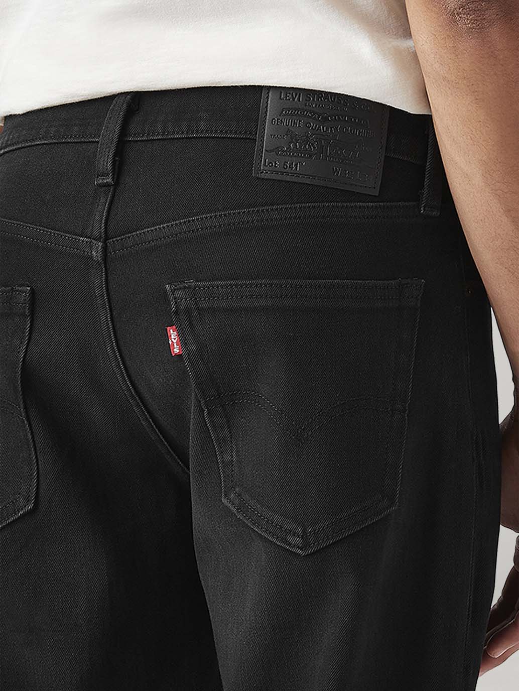 Men's 541 Black Athletic Tapered Fit Mid Rise Jeans - Detail View