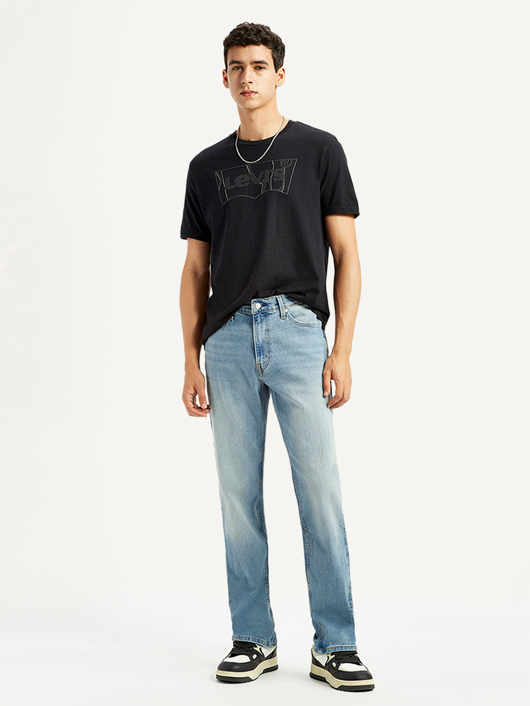 Men's 541 Light Blue Athletic Tapered Fit Mid Rise Jeans - Styleshot View