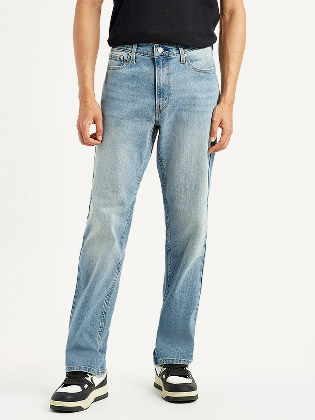 Men's 541 Light Blue Athletic Tapered Fit Mid Rise Jeans - Front View
