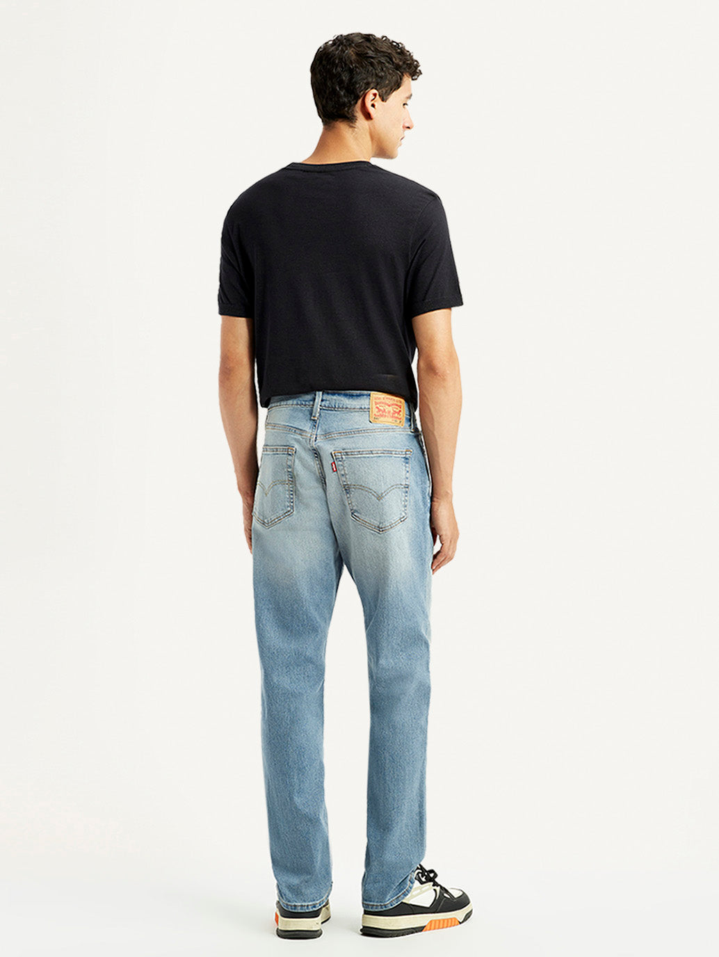 Men's 541 Light Blue Athletic Tapered Fit Mid Rise Jeans - Back View