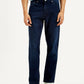 Men's 541 Dark Blue Athletic Tapered Fit Mid Rise Jeans - Front View
