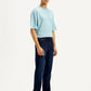 Men's 541 Dark Blue Athletic Tapered Fit Mid Rise Jeans - Side View