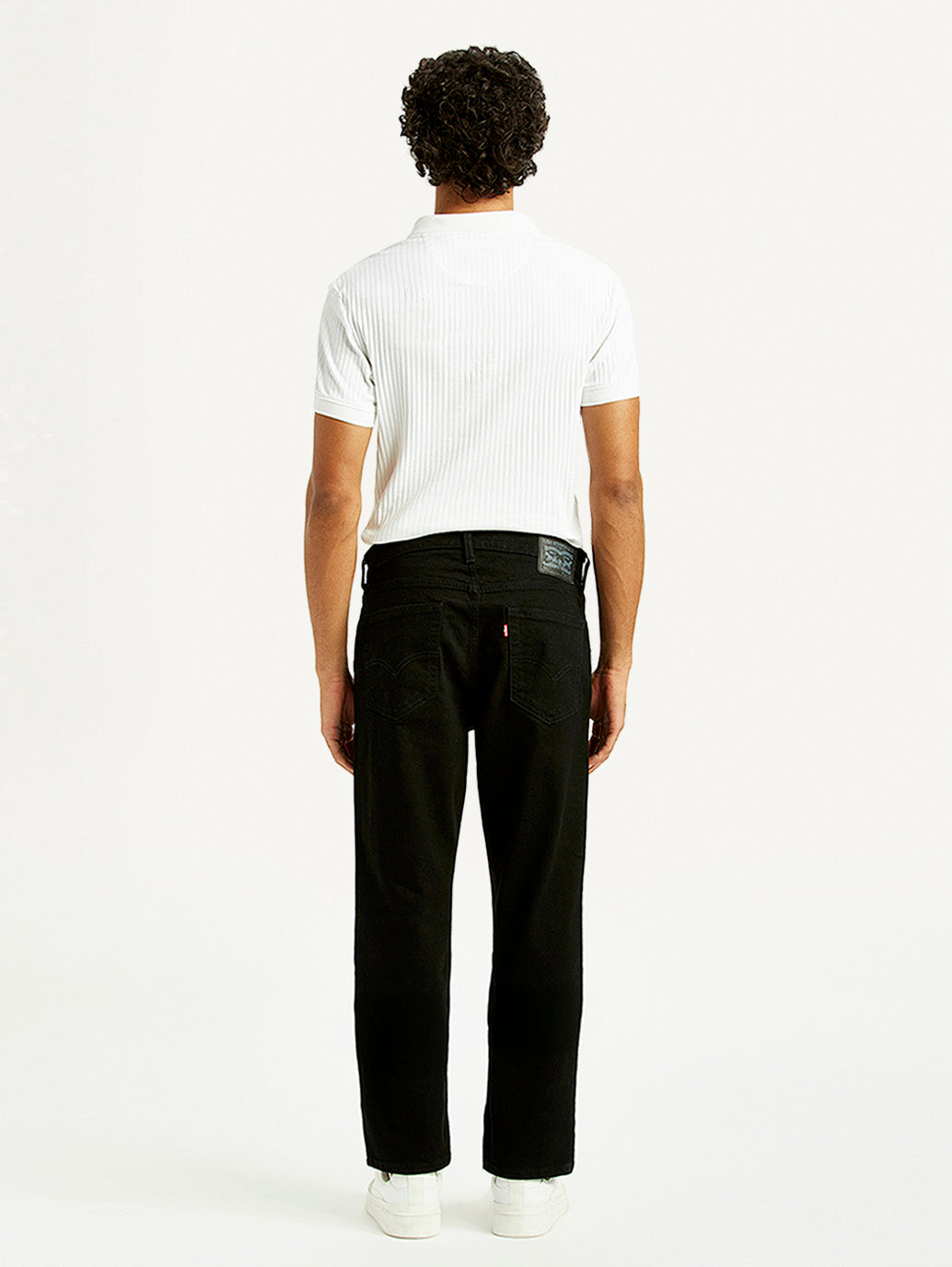 Men's 541 Black Athletic Tapered Fit Mid Rise Jeans - Back View