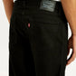 Men's 541 Black Athletic Tapered Fit Mid Rise Jeans - Detail View